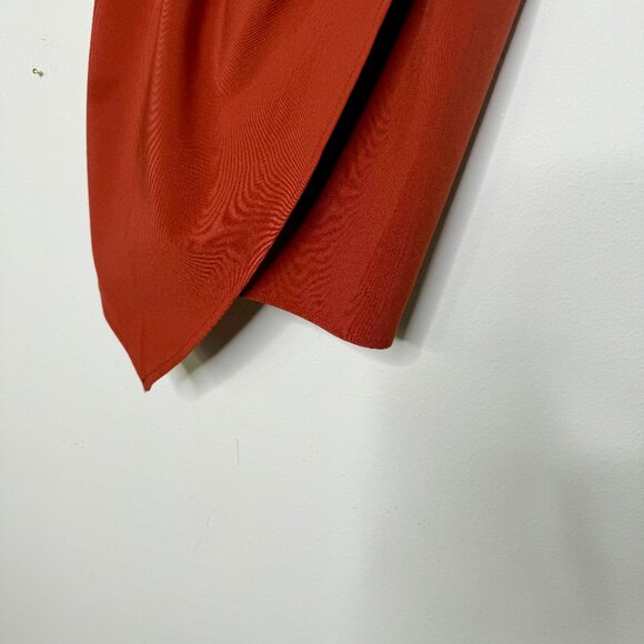 Blue Blush | Asymmetrical Burnt Orange Spaghetti Strap Cocktail Dress - S - Picture 5 of 6